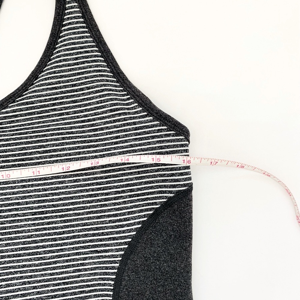 Tuff Athletics Striped Black and White Women's Tank Top, Size Medium - Picture 7 of 9